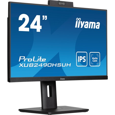 24" iiyama XUB2490HSUH-B1 IPS Monitor - Full HD, Built-in Webcam & Sleek Design